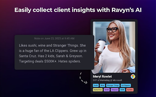 Ravyn - Notes & AI Tagging to Boost Sales
