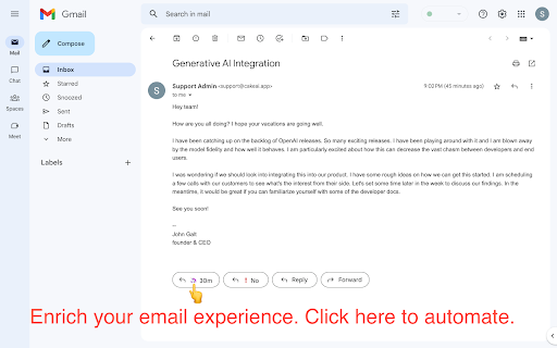 Reply with Calendar Invite by CakeAI