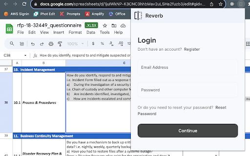 Reverb - Questionnaire Answerer