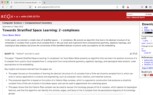 SciGPT: Summarize a scientific paper