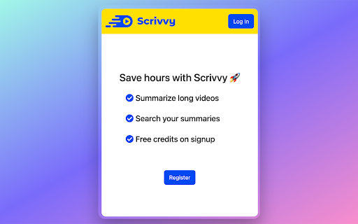 Scrivvy - YouTube Summarizer