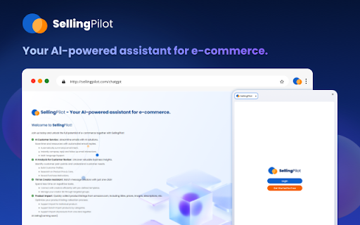 SellingPilot - Your AI-powered assistant for e-commerce.