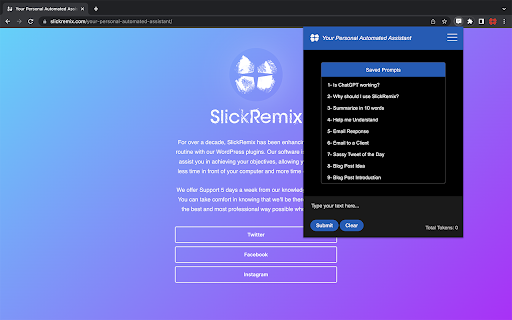 SlickRemix: Your ChatGPT Web Assistant