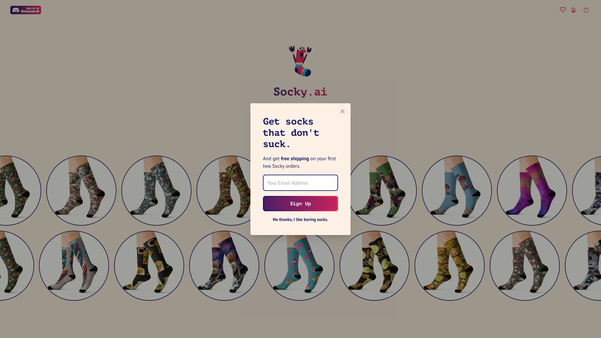 Socky.ai - AI Designed Custom Socks