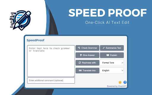 SpeedProof: One-Click AI Text Edit