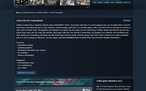 Steam Review Summarizer