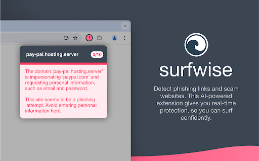 Surfwise: Check Phishing Links & Validate Website Safety with Real-Time AI