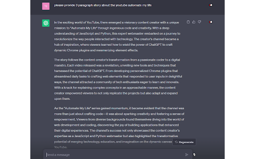 Talk With Me ChatGPT