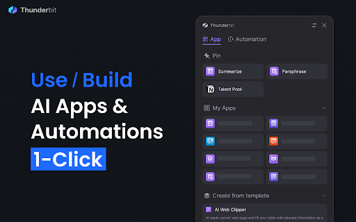 Thunderbit - Use & Build AI Apps