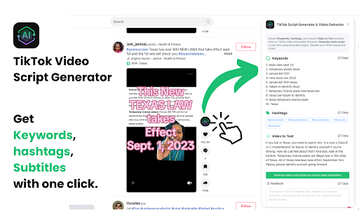 TikTok AI Script Generator & Voice to Text