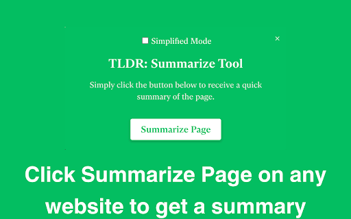 TLDR: Summarize Tool