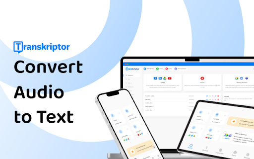Transkriptor Transcribe Audio to Text