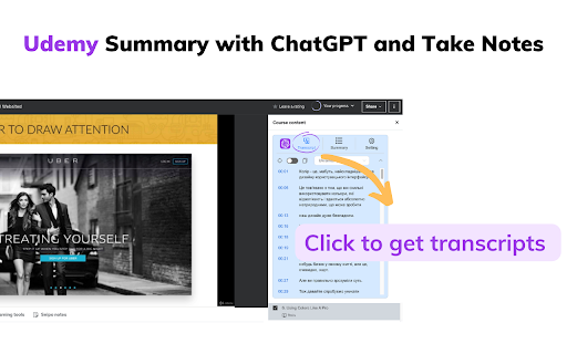 Udemy Summary with ChatGPT