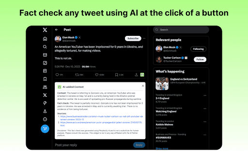 VeriTweets - Fact-Check Tweets Instantly