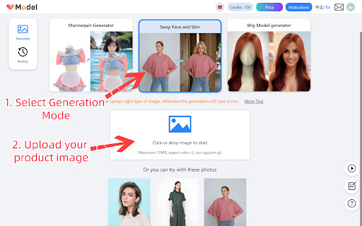 VModel - AI Fashion Model Generator