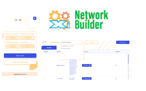 Xooma Intelligence Network Builder