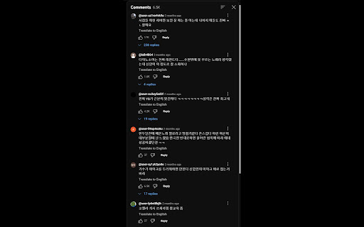 YouTube Auto Translate Comments
