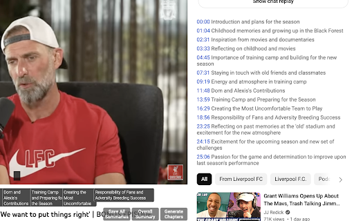 YouTube Chapter Summaries