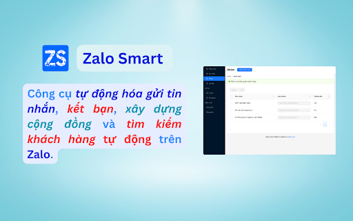 Zalo Smart - Tìm kiếm khách hàng & xây dựng cộng đồng