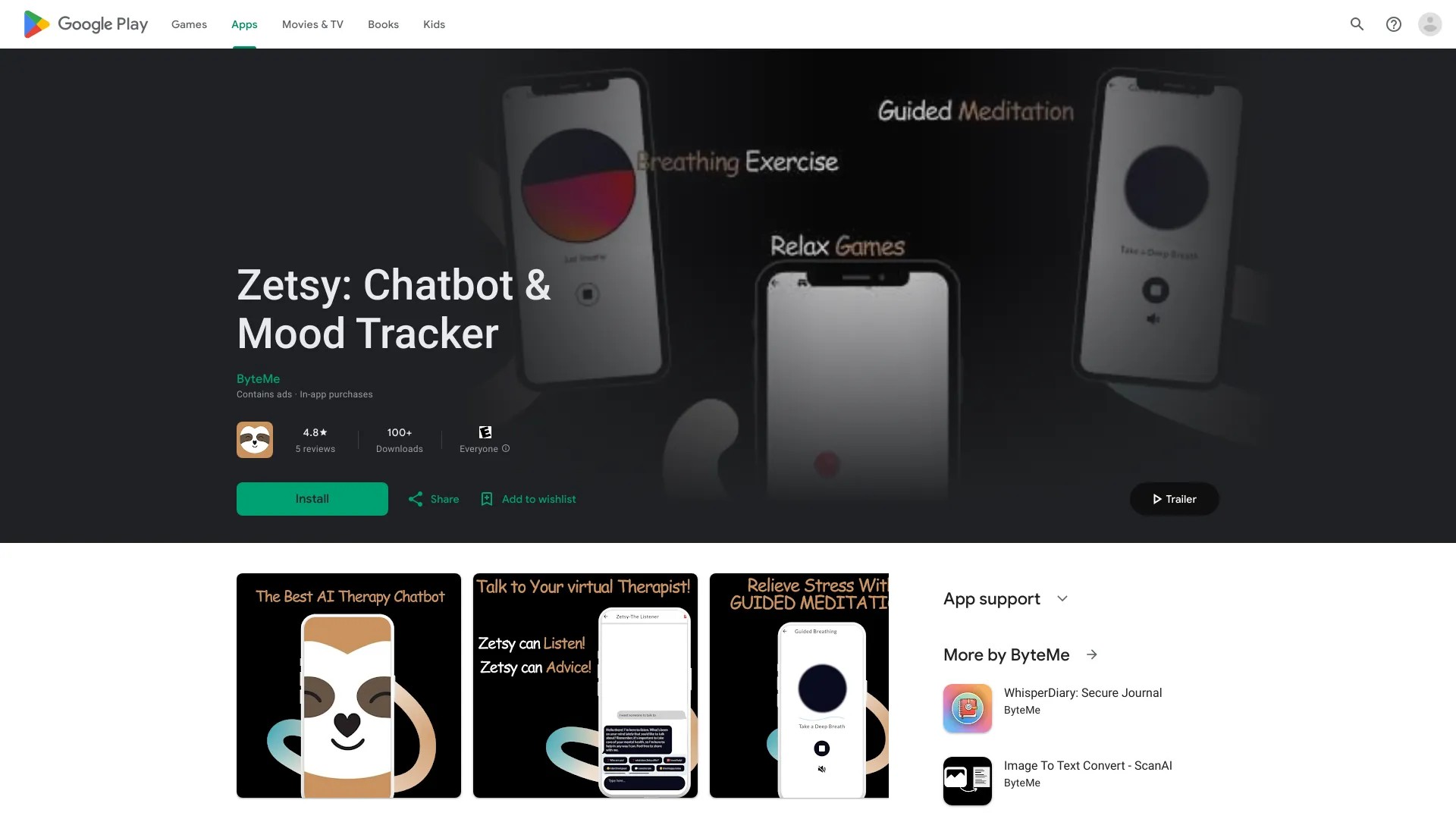 Zetsy: AI Therapy Chatbot & Mood Tracker